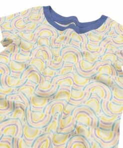 Best deal ⭐ Lucky Brand Oatmeal & Blue Rainbow Stripe Sleep 👗 Dress For Other ❤️ -Lucky Brand Shop zu103483502 alt 2 tm1652966413