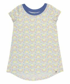Lucky Brand Shop 24 Best deal โญ Lucky Brand Oatmeal & Blue Rainbow Stripe Sleep ๐ Dress For Other โค๏ธ