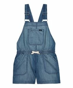 Deals 😉 Lucky Brand Audra Wash Bow-Accent Easy Shortalls - 👧 Girls For Kids 🔔