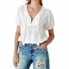 Wholesale 🔥 Lucky Brand White Embroidered Tassel-Scoop Neck Peasant Top - 👩 Women 😍 -Lucky Brand Shop zu105940851 main tm1663612518