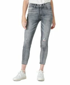 Best Pirce ✨ Lucky Brand Dubois Gray Distressed Bridgette High-Rise Crop Skinny 👖 Jeans - 👩 Women 👍