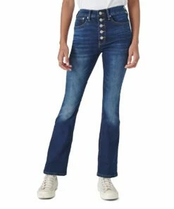 Best Sale 👍 Lucky Brand Blue Stone Wash Button-Fly High-Waist Bootcut 👖 Jeans - 👩 Women ✨