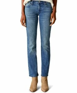 Best Sale ✔️ Lucky Brand Gemini Blue Sweet Mid-Rise Straight-Leg 👖 Jeans - 👩 Women 💯