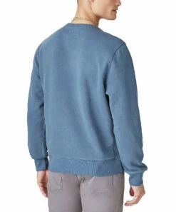 Best deal 😉 Lucky Brand Ensign Blue Terry Crewneck Sweatshirt - Men 🥰 -Lucky Brand Shop zu107986716 alt 2 tm1661009210