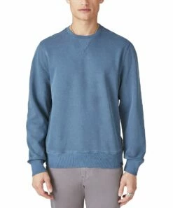 Lucky Brand Shop 39 Best deal ๐ Lucky Brand Ensign Blue Terry Crewneck Sweatshirt - Men ๐ฅฐ