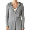 Top 10 ⌛ Lucky Brand Medium Heather Gray Cloud Waffle-Knit Zip-Up Hoodie - 👩 Women ⌛