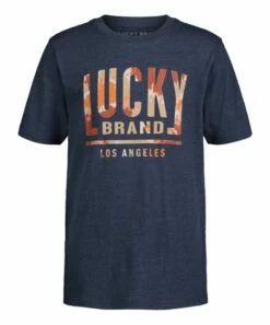 Wholesale ⭐ Lucky Brand French Navy Heather Earth Tie-Dye Logo Tee - Boys For Kids 😍