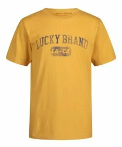 Best Pirce ✨ Lucky Brand Honeycomb Heather Jock Logo Tee - Boys For Kids 💯