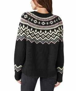 Best reviews of 👏 Lucky Brand Black & White Fair Isle Sweater - 👩 Women 👍 -Lucky Brand Shop zu109522756 alt 2 tm1665775412