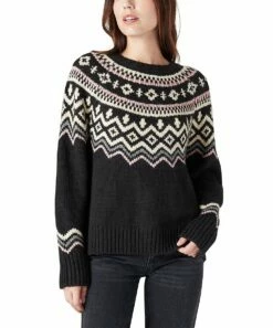 Best reviews of 👏 Lucky Brand Black & White Fair Isle Sweater - 👩 Women 👍
