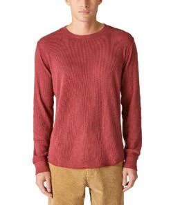 Wholesale 😉 Lucky Brand Rose Thermal Long-Sleeve Crewneck Tee - Men ⌛