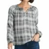 Top 10 🌟 Lucky Brand Black Plaid Gathered-Yoke Button-Front Top - 👩 Women ❤️ -Lucky Brand Shop zu97205928 main tm1626882295