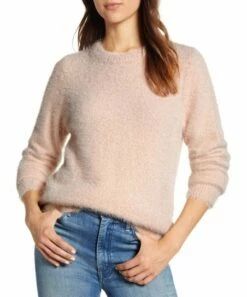 Best Pirce 💯 Lucky Brand Light Pink Eyelash Mock Neck Sweater - 👩 Women ⌛