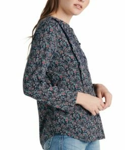 Buy ⌛ Lucky Brand Navy Floral Button-Up - 👩 Women 😉