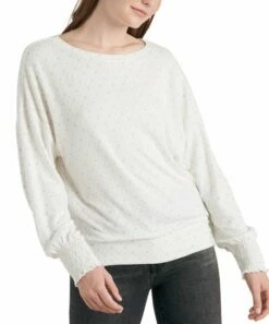 Brand new ✔️ Lucky Brand Cream Birdseye Jewel Neck Linen Sweater - 👩 Women 😍