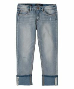 Flash Sale 🤩 Lucky Brand Light Blue Wash Cuffed Boyfriend 👖 Jeans - 👧 Girls For Kids 😀